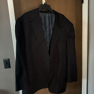 Classic Men's Black Striped Suit - Unbranded